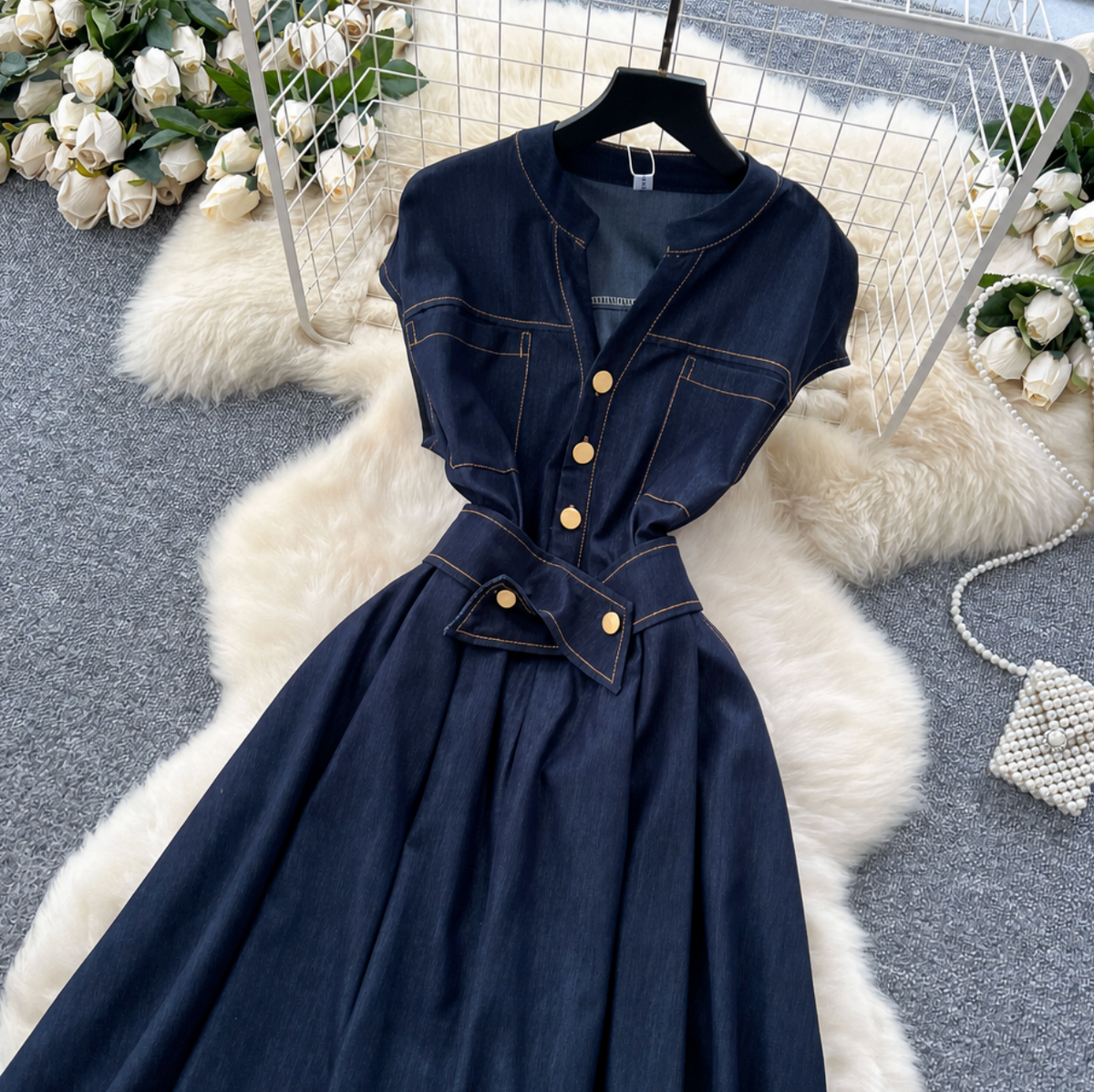 Women's Denim Blue Fashion Dress