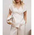 Women's Cotton Sleeveless Top & Trousers Co-Ord Set
