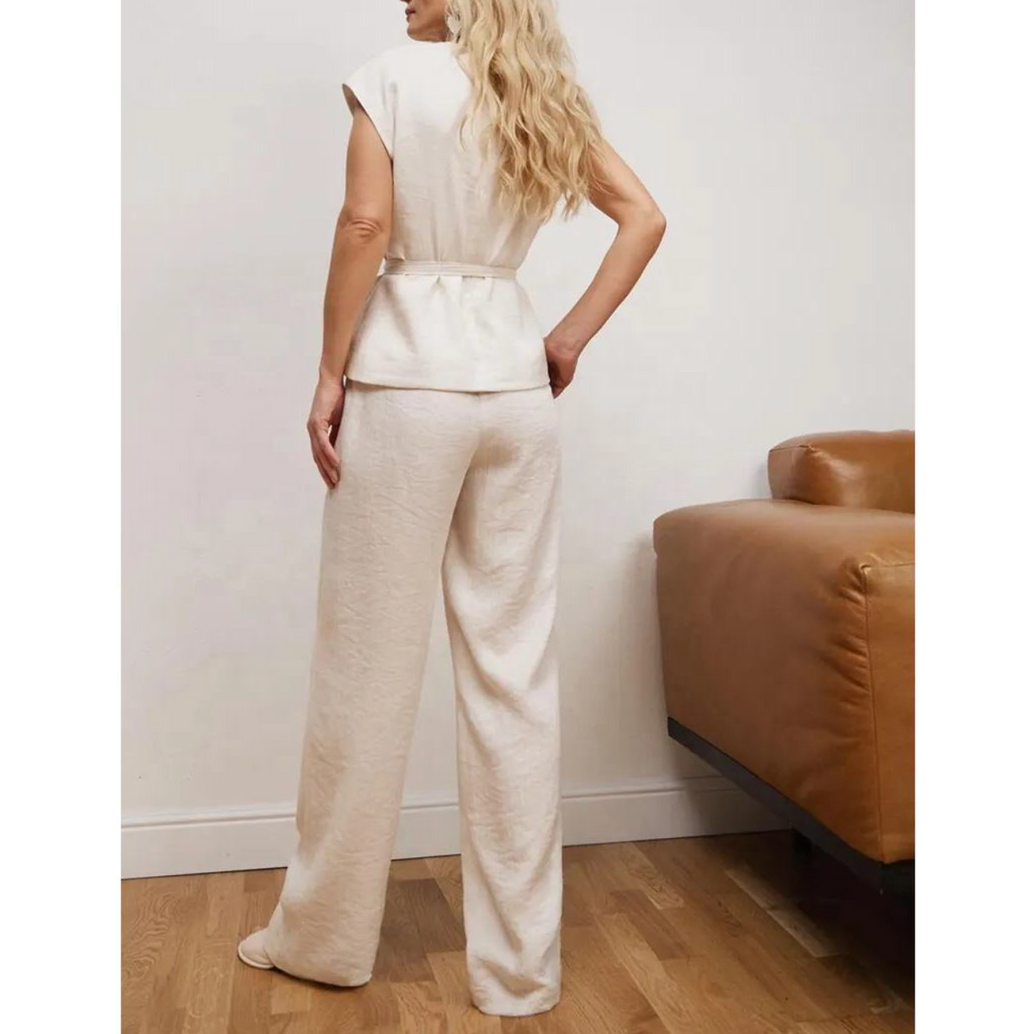 Women's Cotton Sleeveless Top & Trousers Co-Ord Set