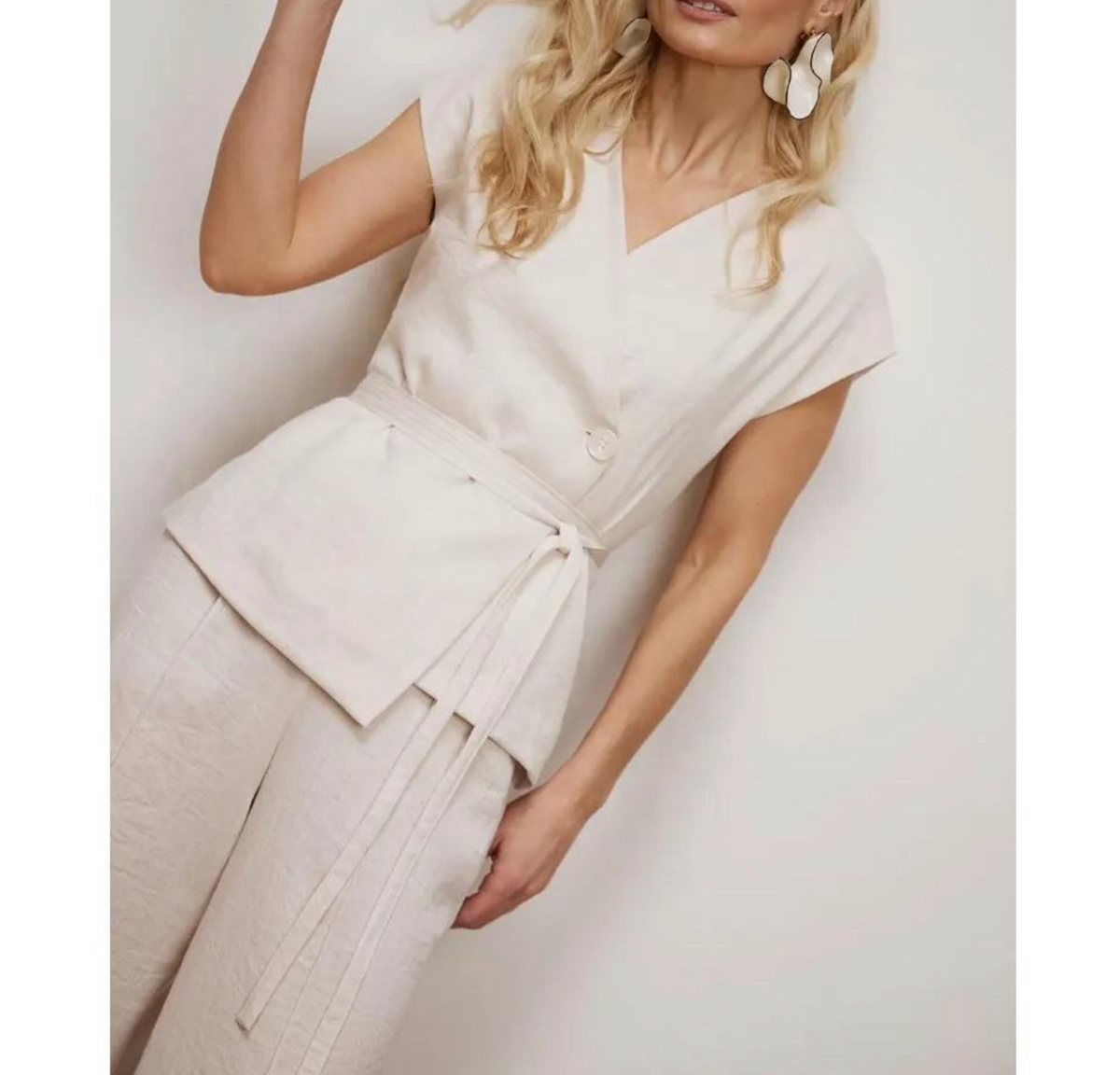 Women's Cotton Sleeveless Top & Trousers Co-Ord Set