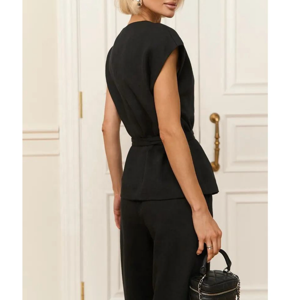 Women's Cotton Sleeveless Top & Trousers Co-Ord Set
